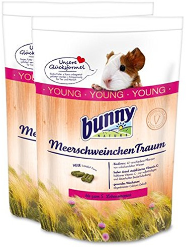 2 x 4 kg =8kg Bunny Meerschweinchen Traum Young für Meerschweinchen bis 5 Monate