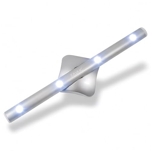 Eaxus® LED Unterbauleuchte - Schrankleuchte Batterie Klebe Lichtleiste für Küche, Kleiderschrank & Co, Silber