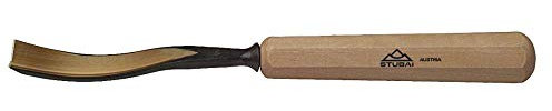 Stubai 524606 Couteau à sculpteur avec manche en bois, Or/Beige, 6 mm