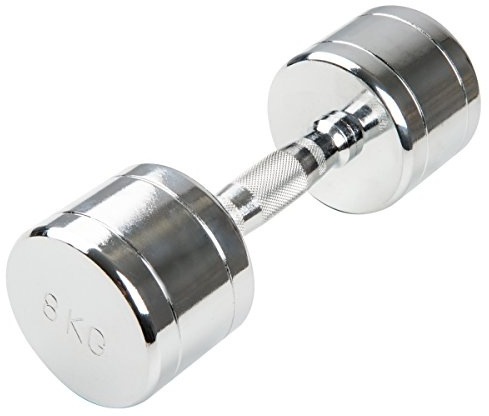 Trendy Sport Chrom Kurzhantel - 1 Stück - 8,0 kg