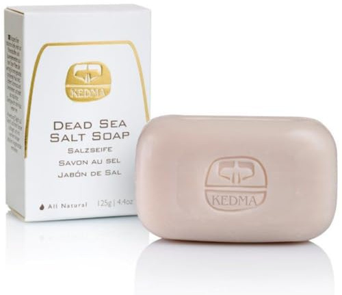 KEDMA - Totes-Meer-Salzseife - Reinigend & Peelend - 125g | Totes-Meer-Salzseife reinigt und exfoliert sanft für ein glatteres und ausgeglicheneres Hautgefühl.