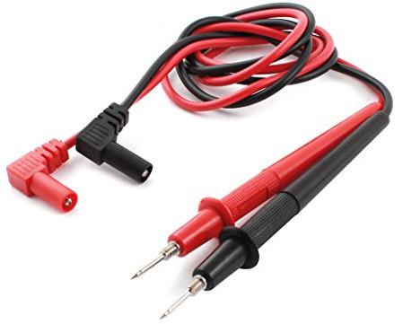 sourcing map Multimeter Meter Test Lead Probe 4mm Banana Connector 1000V 80cm Length Black Red 21mm Probe Length with Thread 2pcs