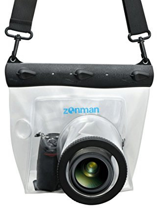Zonman DSLR Camera Univeral Waterproof Underwater Housing Case Pouch Dry Bag for Canon Nikon Sony Pentax (Transparent)