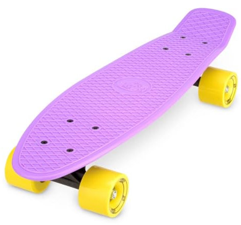 Xootz Kinder Plastic Kid's Retro Cruiser Skateboard aus Kunststoff, Violett, 55,9 cm, 22-Inch
