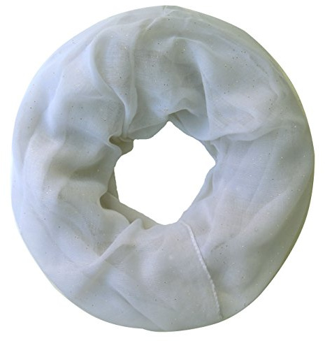 Lina & Lily Damen Loop Schal Rundschal Schlauchschal Glitzer