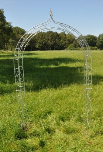 KUHEIGA Verzinkter Rosenbogen aus 10mm Massiveisen! B: 140cm Feuerverzinkt aus Metall