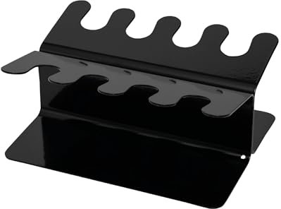 MAUL Stempelträger 15,6x12x6,5 cm | Eleganter Stempelhalter in gerader Ausführung | Platzsparender Büro Organizer für bis zu 8 Stempel | Ideal für Datumstempel und Firmenstempel | Schwarz