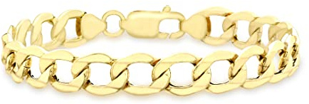 Carissima Gold Damen 9k (375) Gelbgold Hollow Panzerkette-Armband
