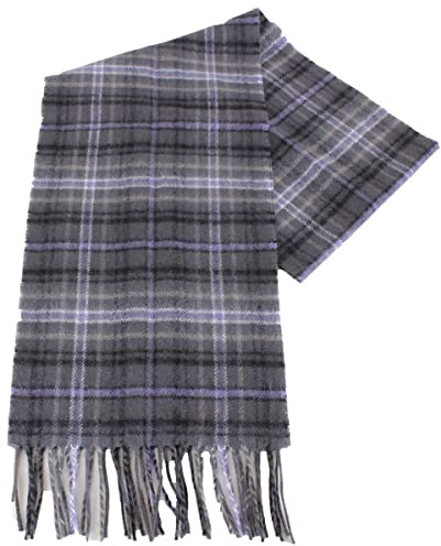 100 % lammull Scotland Forever antik tartan klan halsduk & presentpapper - tillverkad i Skottland av Lochcarron, Grå