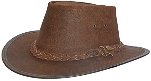 Black Jungle Daintree Leichter Lederhut aus feinem Wildleder, Braun, Größe S