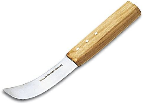 Cuchillo de plomo de 100 mm con libro de madera clara