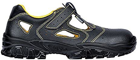 Cofra NT310-000.W37 NEW DON S1 SRC säkerhetssandaler, svart/gul, storlek 37