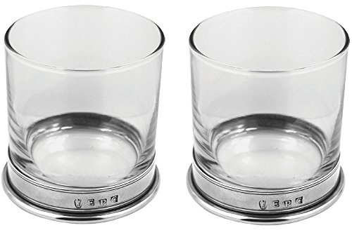 English Pewter Company Bicchiere da whiskey con base in peltro [VG006]