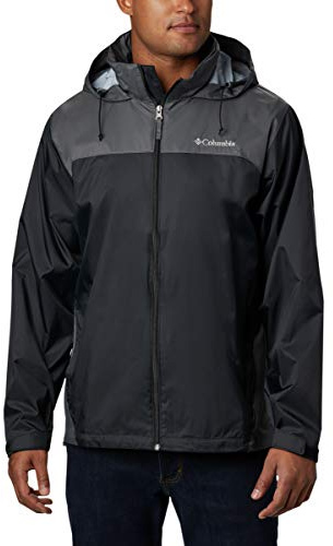 Columbia Glennaker Lake Veste de Pluie pour Homme, Noir, Barbecue., L Haut