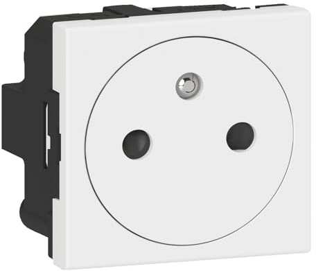 LEGRAND - Prise Electrique Murale avec Terre Mosaic Surface - Prise 2P+T à Fixation par Emboîtement - Fabriqué En France - Blanc