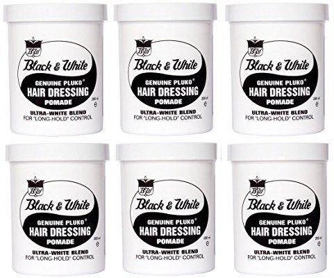 Black & White Genuine Pluko Hair Dressing Pomade 200ml x6