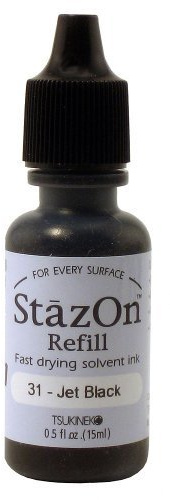 Tsukineko Stazon Ink Refill, Jet Black by Tsukineko