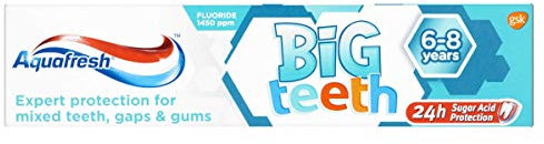 Aquafresh Toothpaste for Kids, Big Teeth Toothpaste for Children 6-8 Years, 50 ml