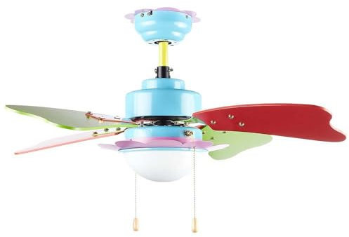 Orbegozo CC 62075 - Ventilador de techo con luz, 3 velocidades, aspas de colores, 75 cm de diámetro, 50 W de potencia, multicolor