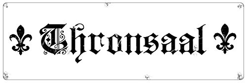 Interluxe METALLSCHILD Shabby Blechschild Türschild THRONSAAL Toilette WC Badezimmer