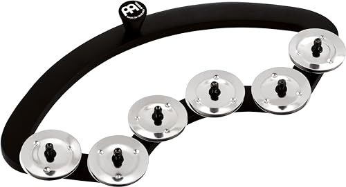 Meinl Percussion Backbeat Tambourine, Schwarz (BBTA2-BK)