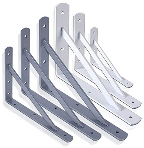 PRIOstahl® REGALTRÄGER METALL | 4 x SCHWERLASTTRÄGER | REGALHALTER | Regalbodenträger Schwerlastkonsole Wandkonsole Regalwinkel Schwerlastwinkel (330 x 495)