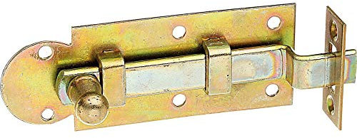 Alberts 113216 Fensterriegel | gekröpft, mit Schließblech | galvanisch verzinkt, dickschichtpassiviert | Platte 80 x 30 mm