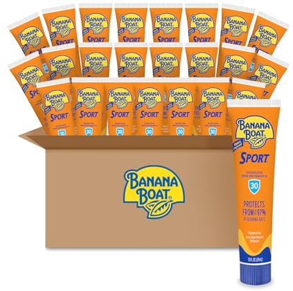 Banana Boat Sport Ultra SPF 30 Sunscreen Lotion, 1Fl Oz, Travel Size Sunscreen SPF 30, Banana Boat Sunscreen SPF 30 Lotion, Oxybenzone Free Sunscreen, Sunblock Lotion Sunscreen, Mini Sunscreen, 1Fl Oz