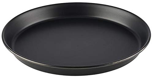 APS 73504 Pizzaform rund Ø 22/20,2 x 2,5 cm - Pizzablech aus Blaublech, nicht beschichtet, lange Lebensdauer, zum professionellen Pizzabacken, Dunkelblau