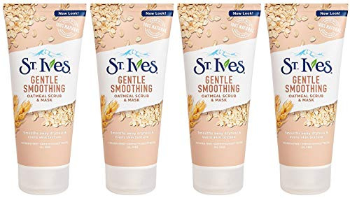 St. Ives Smooth & Nourished Scrub & Mask, Oatmeal 6 oz (Pack of 4)
