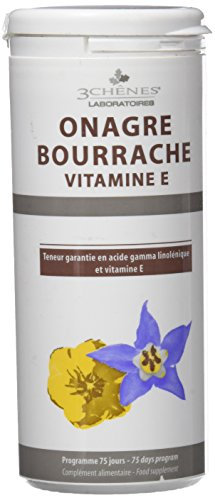 3 Chênes Onagre Bourrache Vitamine E 150 Capsules
