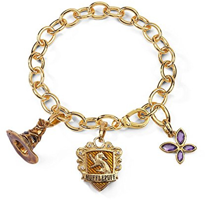 Offiziell lizenzierte Harry Potter Lumos Hufflepuff Crest Charm Armband