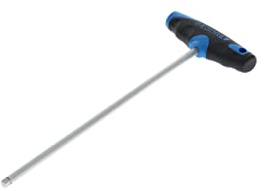 GEDORE Vierkant-Steckgriff mit T-Griff, 1/4'' 6,3 mm Antrieb, für tiefliegende Schrauben geeignet, Kugelarretierung, 2098 T