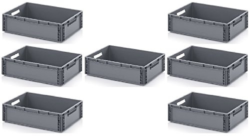 Auer Packaging 7x Eurobehälter 60 x 40 x 17 inkl. gratis Zollstock 7er Set