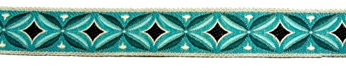 10m Indianer Retro-Borte Webband 16mm breit Farbe: Petrol-Türkis von 1A-Kurzwaren TH15-81-11