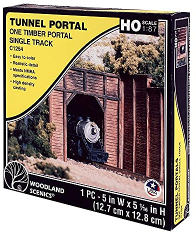 HO Single Tunnel Portal, Timber
