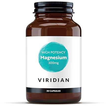 Viridian - High Potency Magnesium 300mg 30 Capsules| Vegan Formula | Supports Energy, Reduces Tiredness & Fatigue | No Artificial Fillers, Ethically Sourced