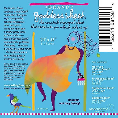 Comigal 24x36 Inch Translucent Pressing Sheet for Fusible Applique, Reusable Non-stick Craft Sheet-press Cloth