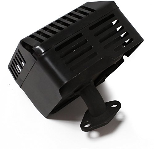 Wiltec Schalldämpfer für Strong 6,5 PS Motor – Benzinmotor Ersatzteil Silencer – Einzylinder für Kleinmaschinen & Karts, 4-Takt Motor & OHV Ventilsteuerung