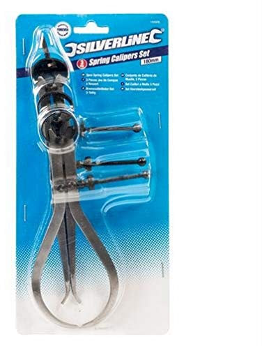 Silverline Set di Compassi Interni/Esterni, 3 Pezzi