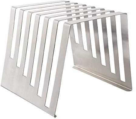 Hygiplas Tiered Chopping Board Rack, Stainless Steel, 6 Slots J251 | Boosts kitchen hygiene by separating wet boards; 15mm wide slots promote quick airflow drying in busy catering spaces.