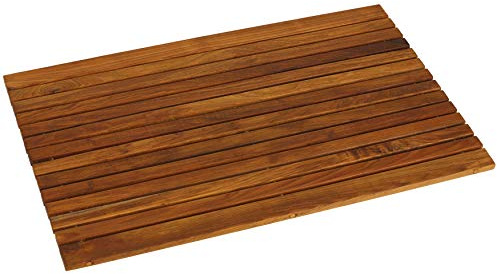 Bare Decor Cosi Duschmatte, massives Teakholz, geölt, 80 x 50,8 cm, Braun