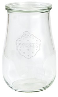 Weck Gläser 1750ml – 4er Set mit Deckeln – Tulpenform – robuste, stapelbare Vorratsgläser- & Einweckgläser - ideal für Meal Prep, Sauerteig & Fermentieren – Made in Germany