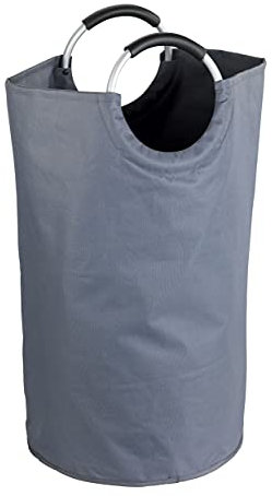 WENKO Wäschesammler Mod. Jumbo stabile Multifunktionstasche mit praktischen Tragegriffen faltbar 69 l Stauraum Maße 38 x 72 cm Farbe Anthrazit