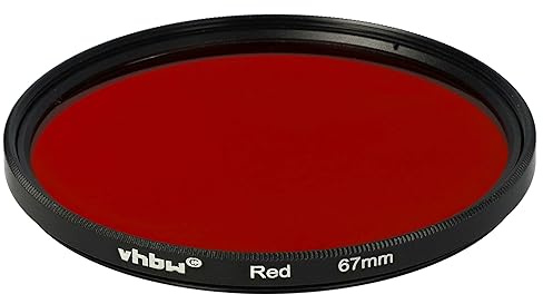 vhbw Universal Farbfilter rot für Kamera Objektive mit 67mm Filtergewinde