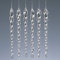 Premier Christmas Tree Decoration 6 Pack Clear Twisted Glass Icicles