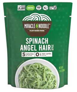 Miracle Noodle - Espinacas Pasta de Shirataki Angel cabello - 7 oz.