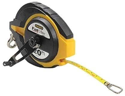 Stanley FatMax Kapselbandmass Stahl, 20m Länge, korrosionsbeständig, Bi-Material Gehäuse, Genauigkeitsklasse II 0-34-133