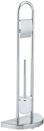 WENKO WC-Garnitur Raumwunder WC-Bürstenhalter, platzsparend, halber Standfuß Chrom