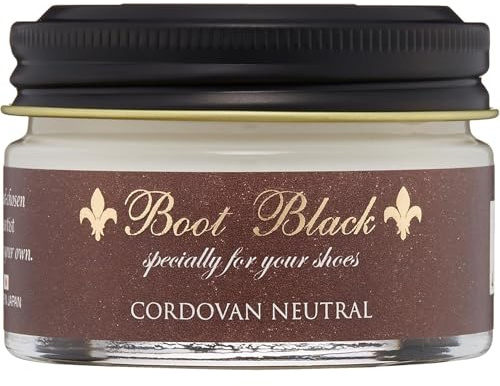 Boot Black Cordovan Leather Shoe Polish - 55g Made in Japan - Neutral